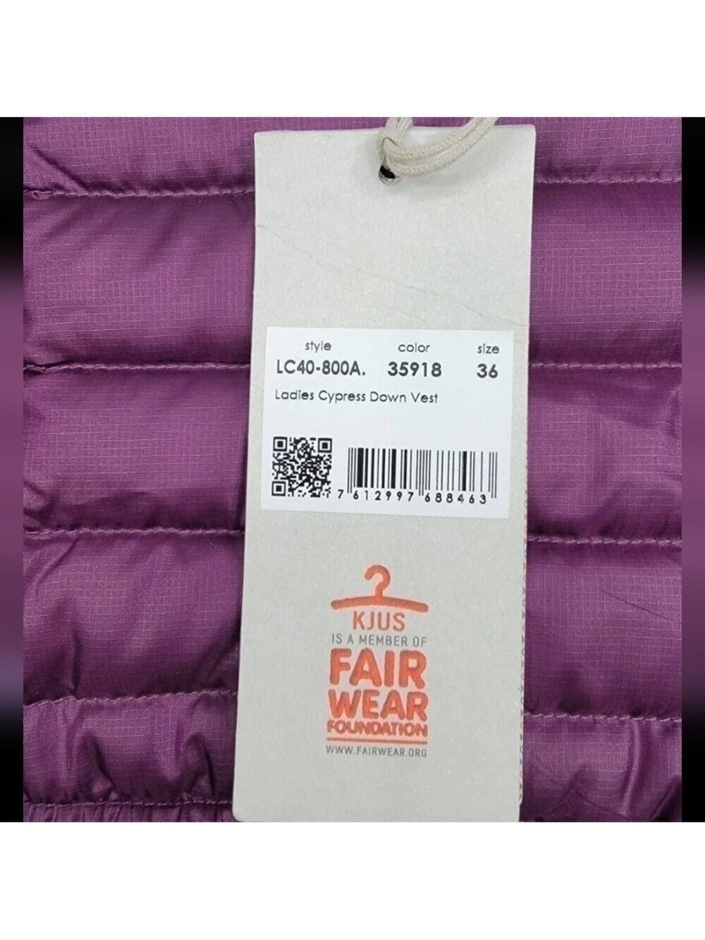 NEW KJUS Ladies Cypress Down Vest - Size 36 Small US 6 - Purple / Lavender NWT - Picture 4 of 12